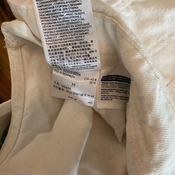 Levi's Utility Shortalls, White, Medium - Picture 7 of 7